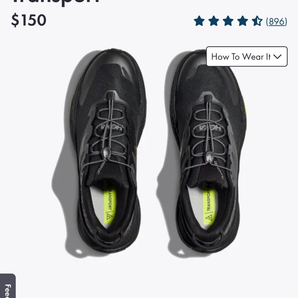 (SOLD) HOKA Transport Sneakers (Black Women’s 8.5)